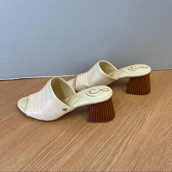 Sam‎ Edelman “Sonya Croc-Embossed Textured Faux” Leather Sandals NWT - Picture 7 of 11